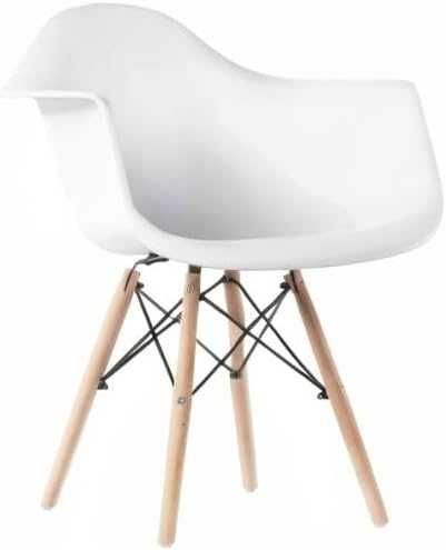 Комплект от 4 трапезни стола, Модерен пластмасов, от средата на века