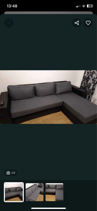 Canapea extensibila (cu lada de depozitare)