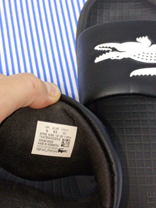 Papuci  moderni pentru bărbați Lacoste Serve Slide autentici nr.43