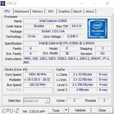 Процесор Intel Celeron G3900, socket 1151, Skylake