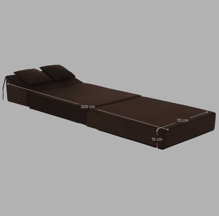 Fotoliu/ pat extensibil de culoare neagra