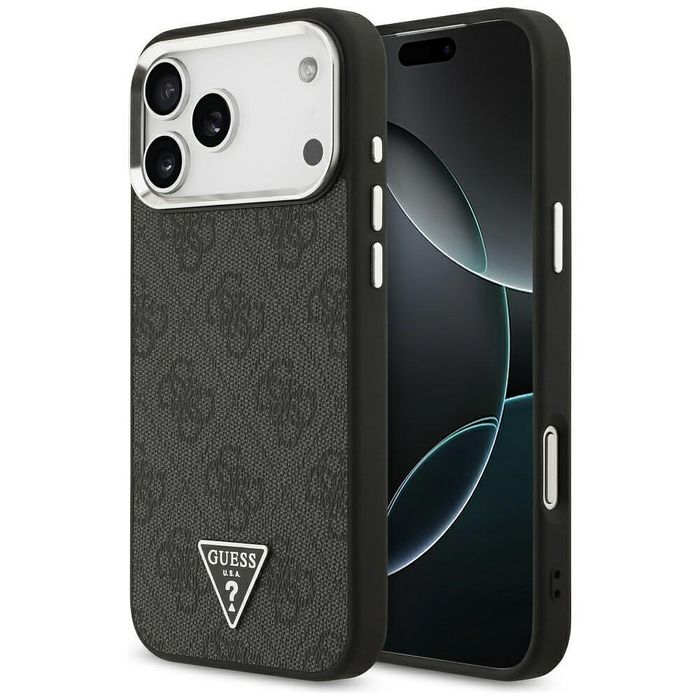 Case guess 4g triangle logo magsafe for iphone 17 pro max black silver