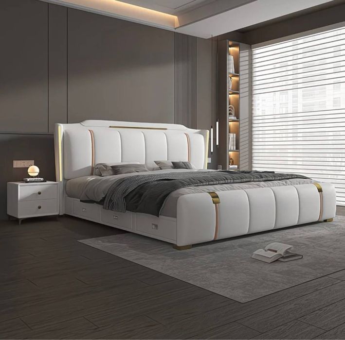 Premium кровать с подсветкой и хранением