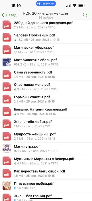 PDF 36 книг для женщин