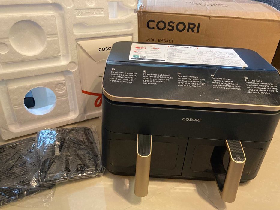 Еър Фрайър Cosori CAF-R903 Dual Zone Air Fryer 8.5L Gold Като нов