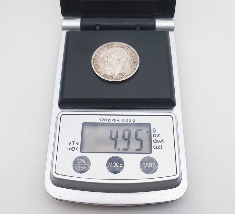 Moneda 1 leu 1906, argint, Regele Carol