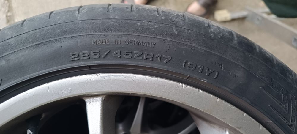 Jante aliaj R17 5x112 + anvelope 225/45ZR17 – set 4 bucăți