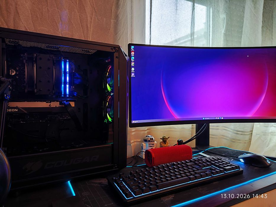 Геймърски Intel i5 14400F, RX 6600 8GB, RAM 16GB DDR4 3466, SSD 512GB NVME