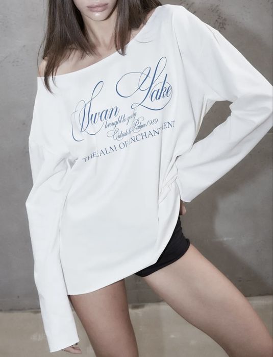 Лонгслив(оверсайз) с принтом