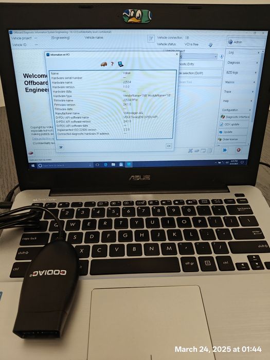 Laptop Asus diagnoza auto Odis Can Clip Xentry Delphi