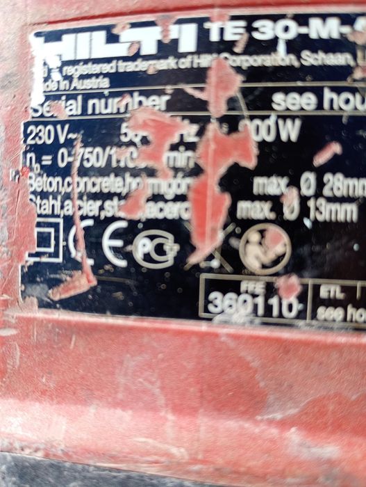Rotopercutor hilti TE30AVR