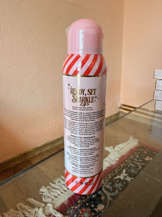 P.Louise Ready, Set, Sparkle Crystal Clear 100 ml – Spray Fixator cu Sclipici pentru Față și Corp