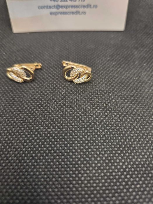 Cercei aur 14K 3.14g (50064 Ag11 Piata Nicolina) Garantie 2 ani!