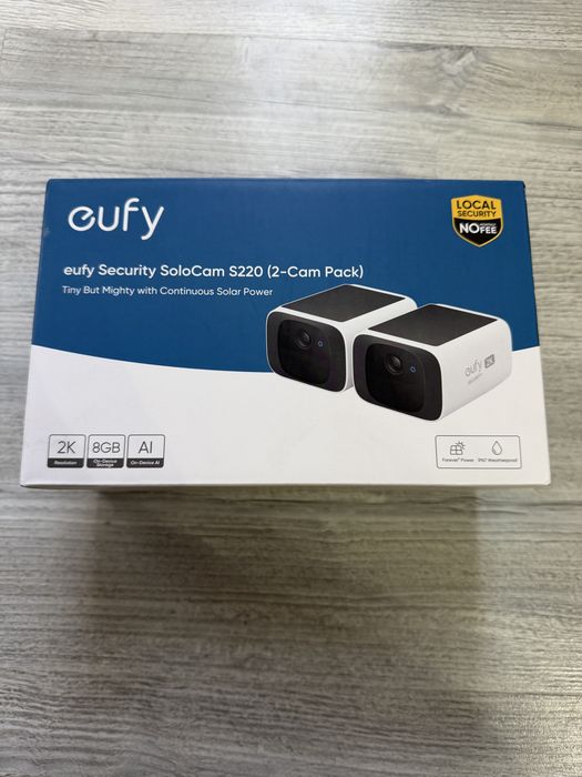 Set de 2 Camere de supraveghere eufy SoloCam S220, Wireless, Panou Solar