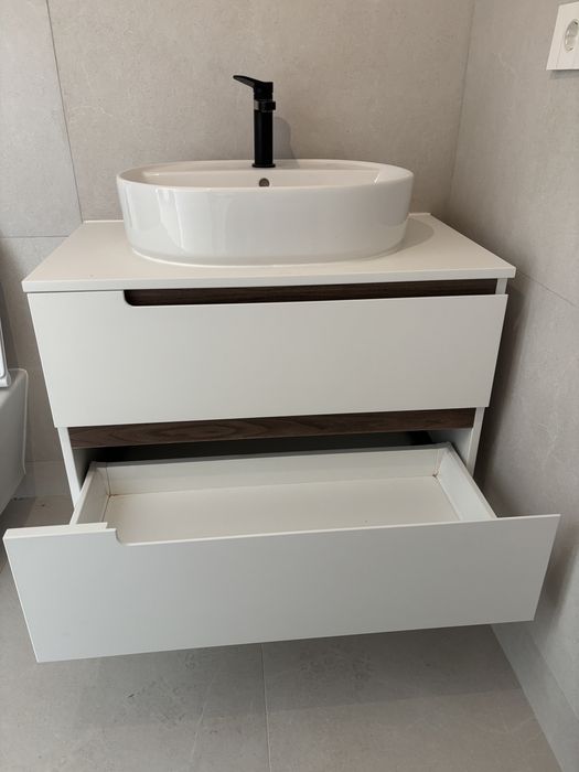 Set lavoar mobilier baie masca lavoar nou Delta Studio 60 cm