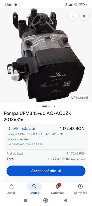 Pompa de recirculare