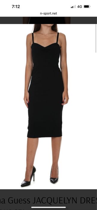 Миди рокля с лого Guess