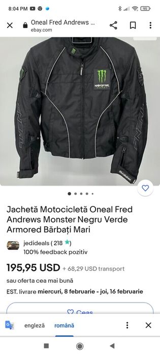 O'Neal Monsters Energie Jacket