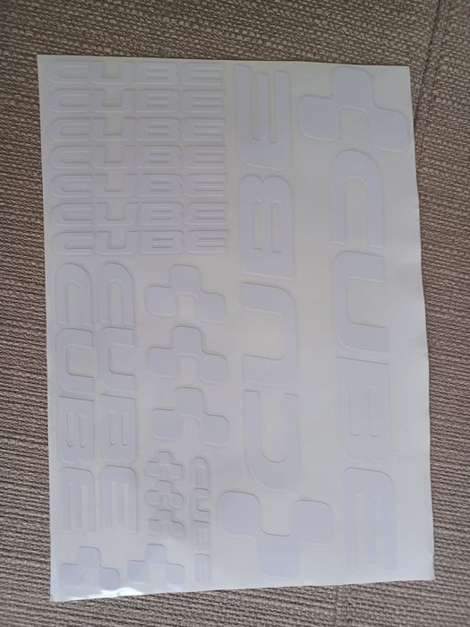 Set coală 20 stikere CUBE bicicleta reflectorizante cameleon cadru mtb