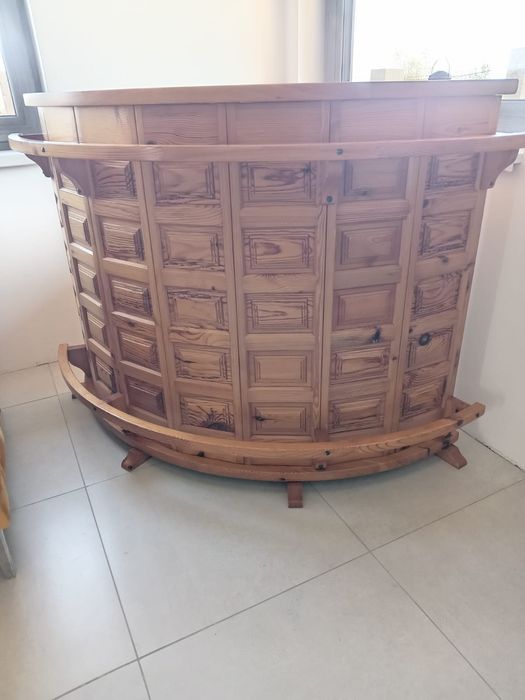 Set mobilier rustic din lemn masiv