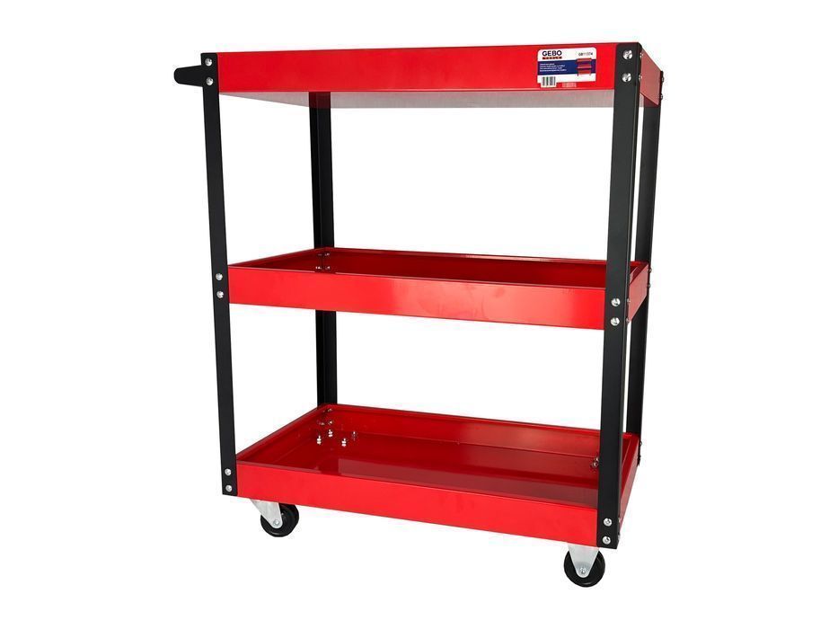 Carucior mobil metalic cu 3 rafturi gebo tools