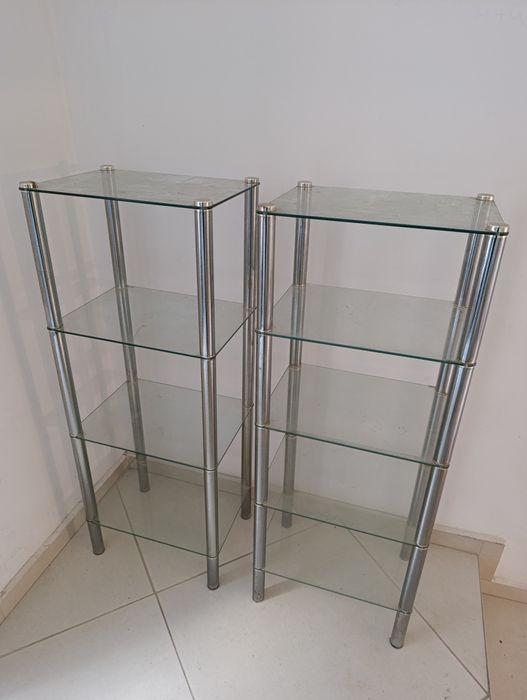 Стъклени ТВ маса и етажерки