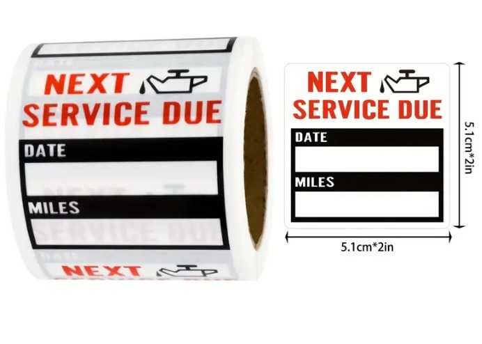 Стикери за смяна на масло