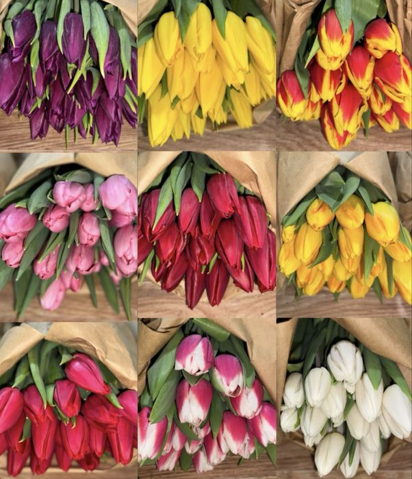 Букеты тюльпанов до 51шт