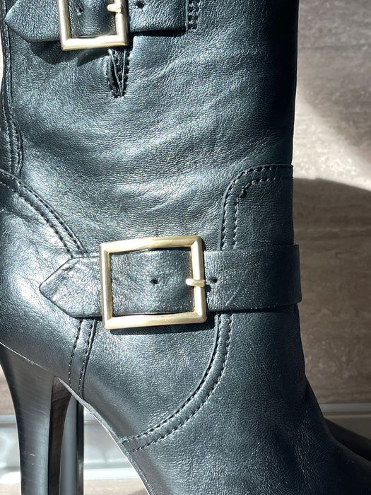 Jimmy Choo London Dylan Heeled Moto Biker Ankle Boots 38 (UK 5)