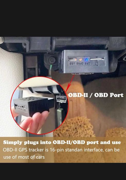 OBD II трекер Gps контроль автомобиля