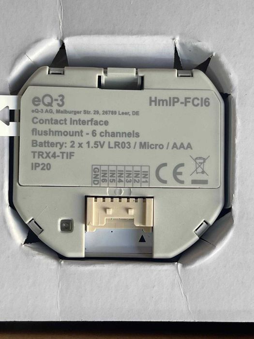 Homematic IP 153501A0 HmIP-FCI6 interfață de contact, gri