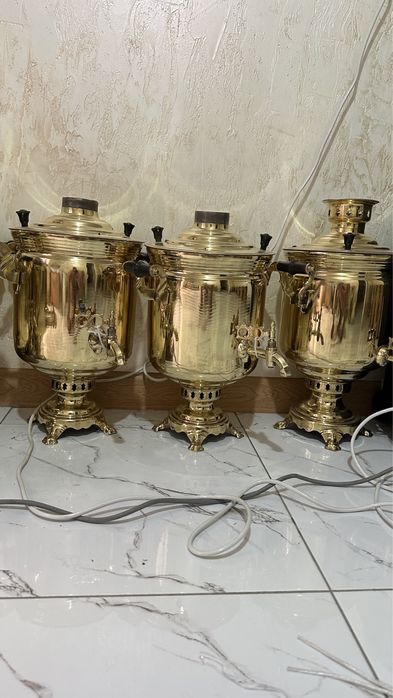 Самовары реставрированные очищенные 5 л и 7 литровые