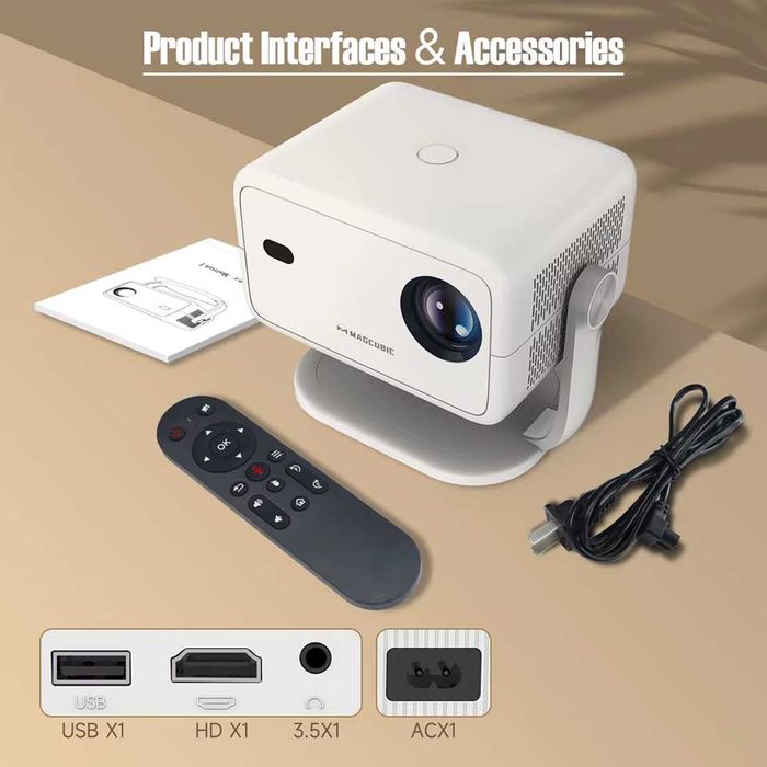 VideoProiector Magcubic 4K Android11 650ANSI 1080P AF Keystone WiFi6