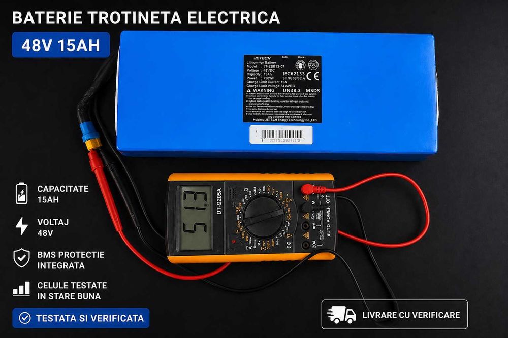 Baterie scuter 48V 15Ah Li-ion testata autonomie buna - utilizata in stare excelenta SH baterie trotineta electrica 48v 15ah