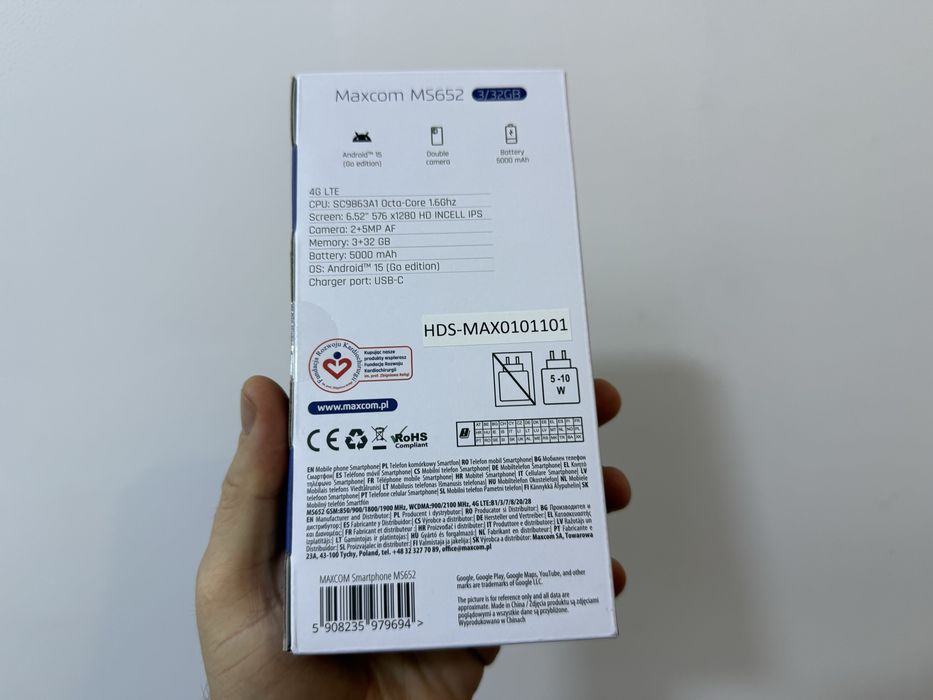 MaxCom MS652, 32 gb, 3 gb ram, Lte 4g, Black, dual sim, nou la cutie