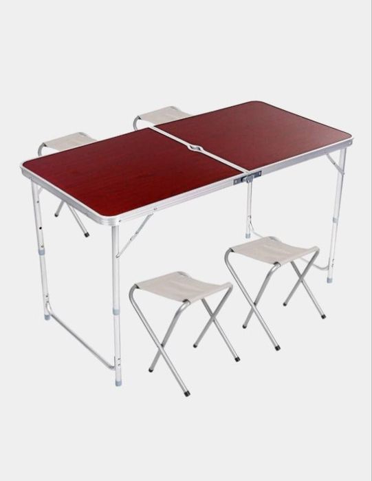 Стол туристический складной с 4 стульями в комплекте