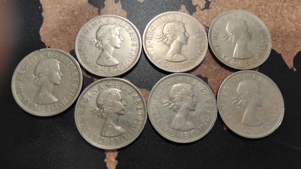 Монети Великобритания-7 бр.› Кралица Елизабет II(1955-1967)