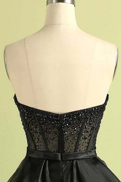 Абитуриенска Рокля Бална Корсет Органза Камъни Бюстие Официална пола