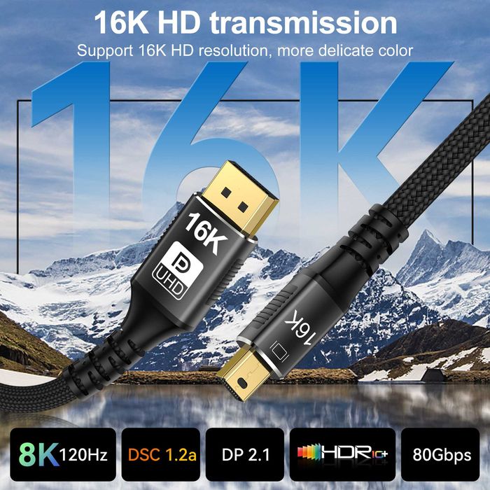 Кабель - адаптер  mini DP to DP 16K