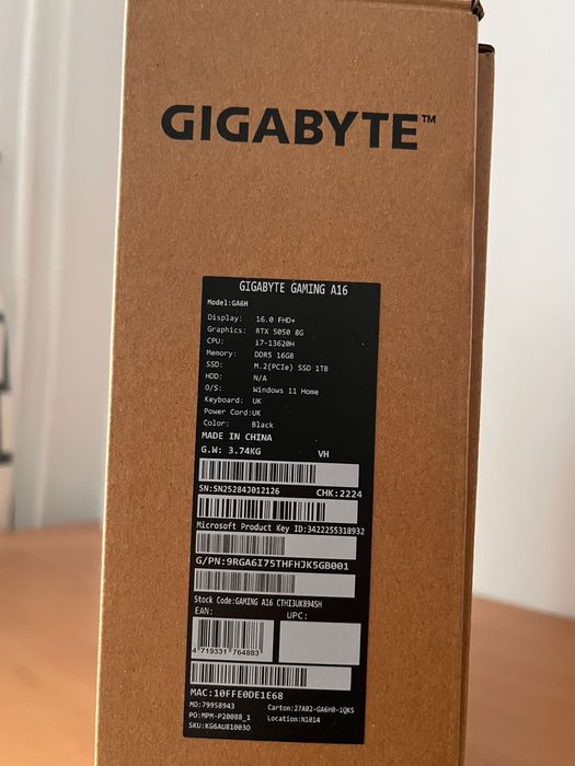 Laptop Gigabyte Ga6H