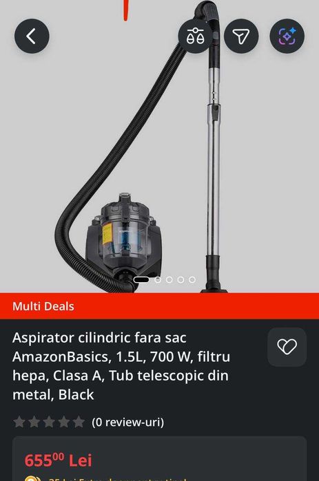 Aspirator cilindric fara sac Amazon Nou