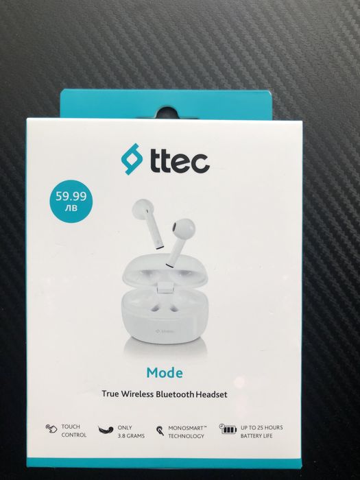 Безжични Слушалки TTEC 2KM145B,True Bluetooth Headset