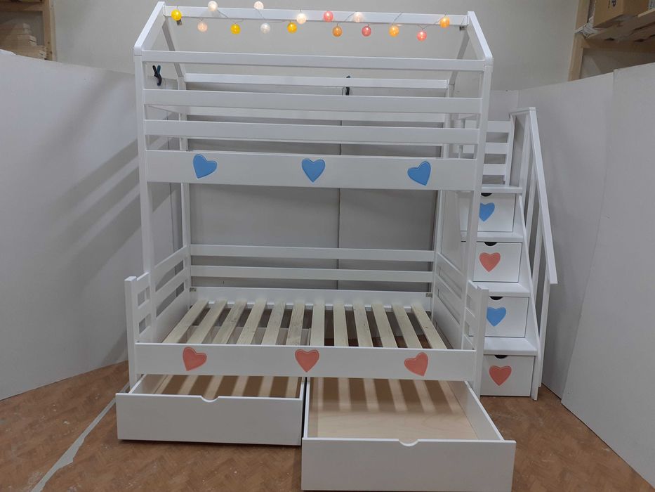 TRANSPORT GRATUIT.Pat etajat-supraetajat din lemn masiv.Cod 3524