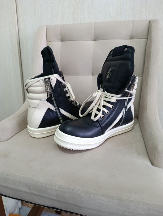 Ботинки Rick owens Geobasket x chrome hearts