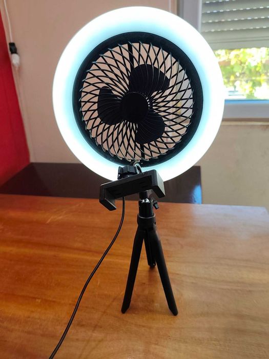 RGB LED лампа, Вентилатор, Трипод, Стойка за телефон