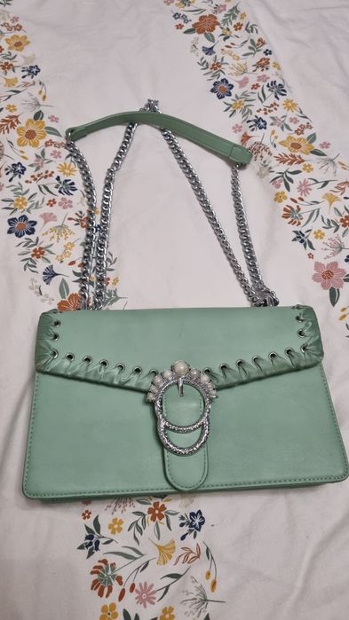 Чанта цвят мента
