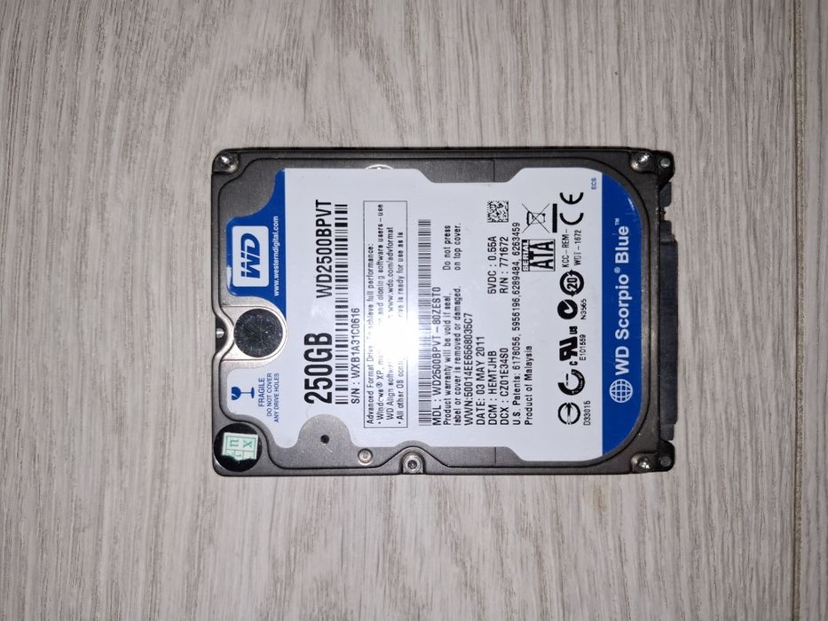 Kompyuter uchun  250 gb xotira