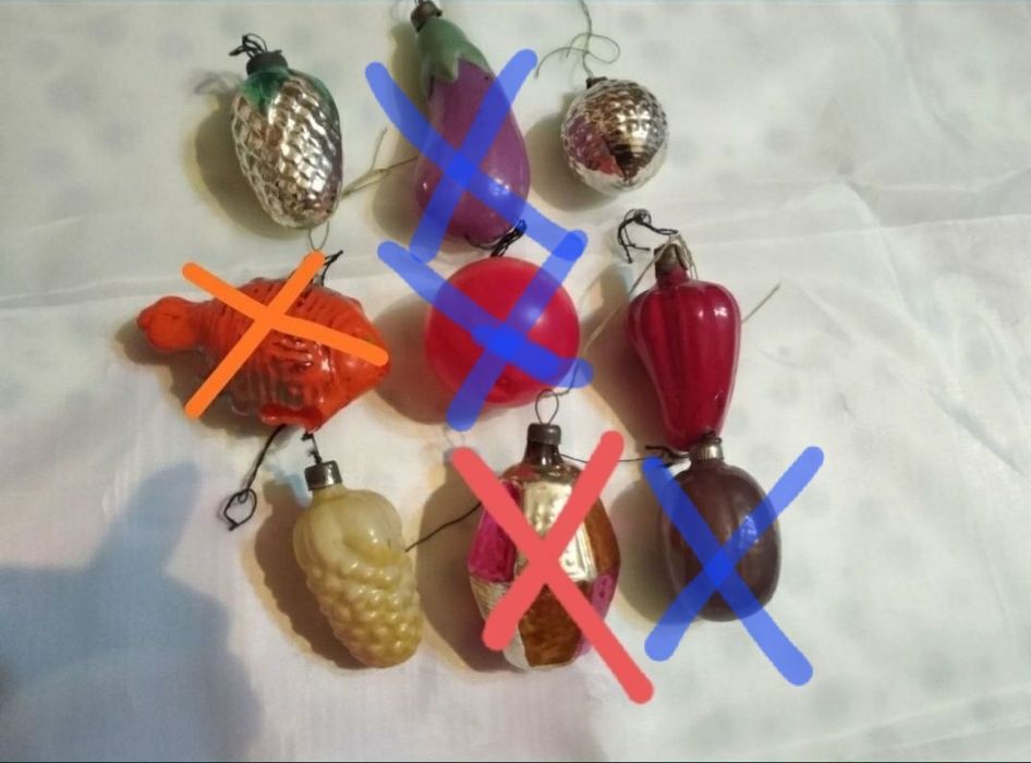 Продам стеклянные советские ёлочные игрушки