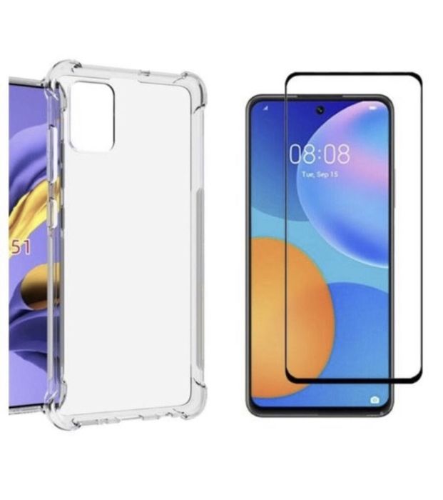 Samsung A02S/A03S/A14/A05/A06  Husa 0,25mm + Folie Sticla Neagra 22D