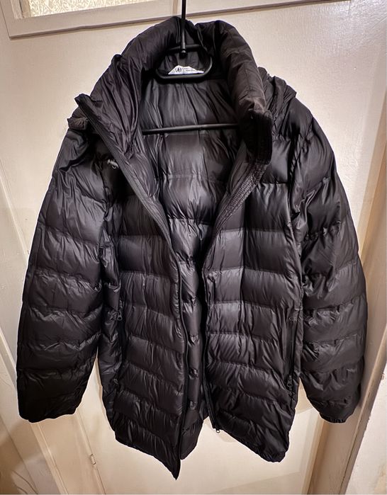 Geacă Damă Zara cu puf, treisferturi, foarte usoara, cu gluga